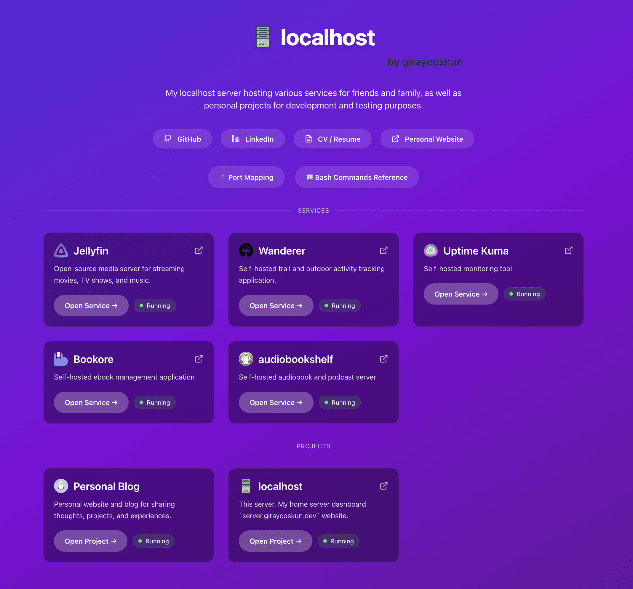 Server Landing Page External