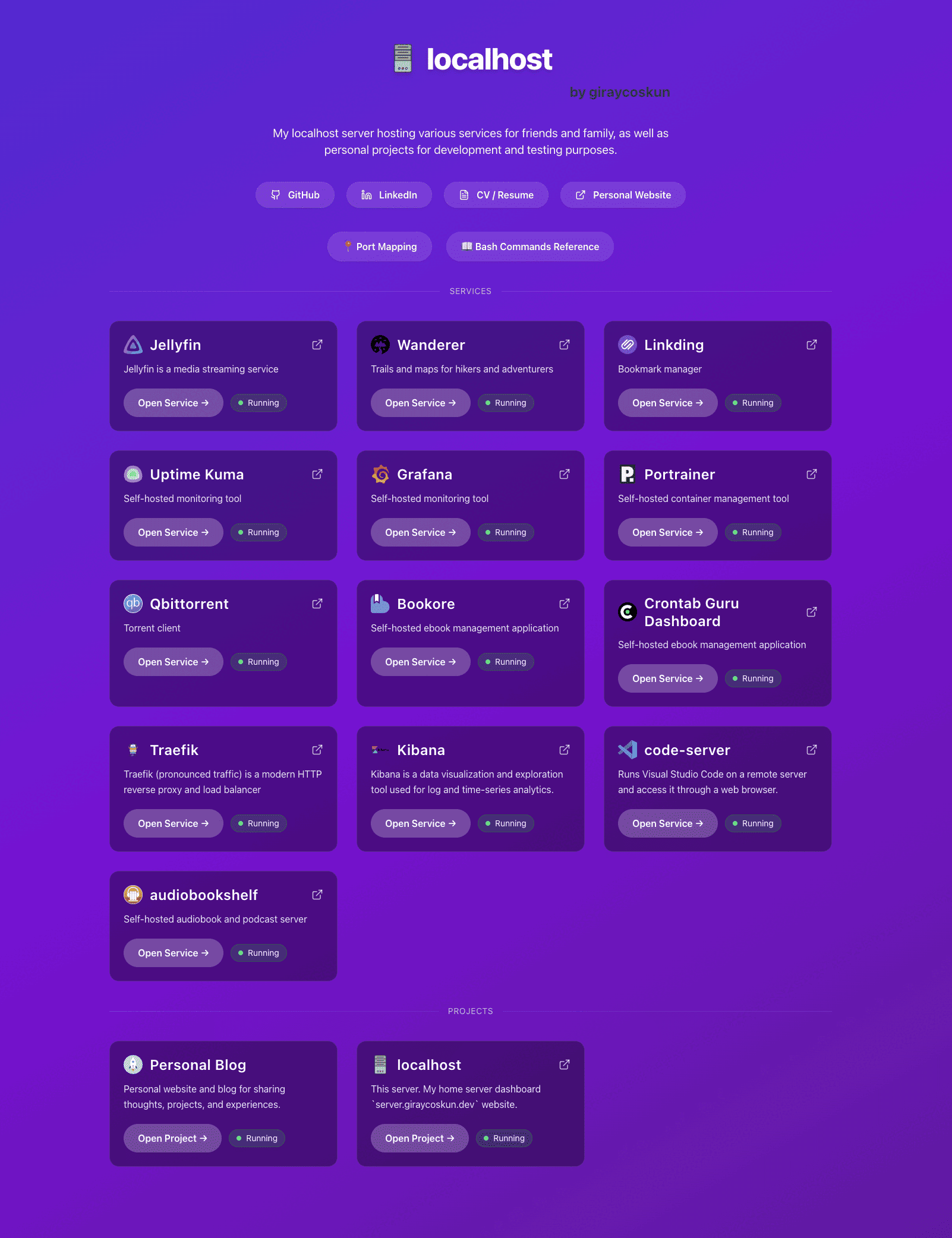 Server Landing Page Local